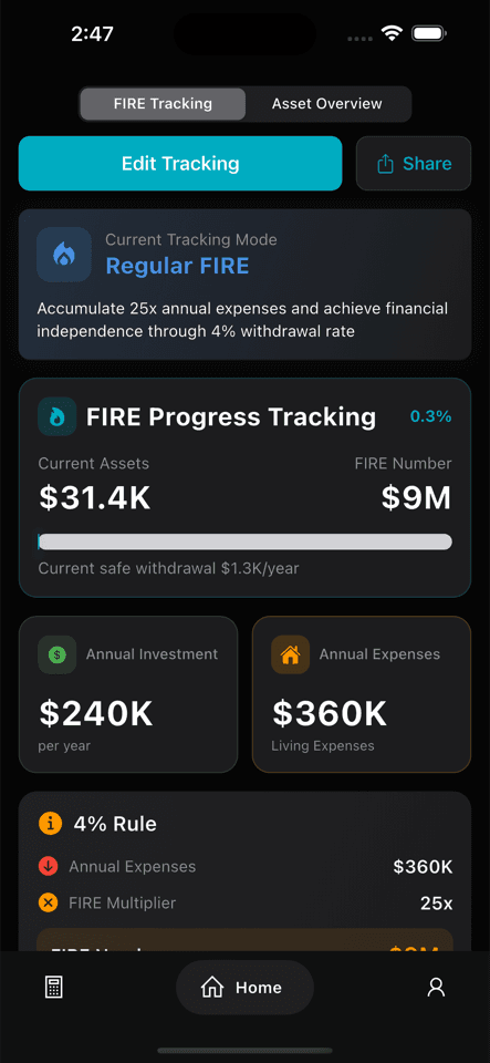 Fire Path dashboard screen