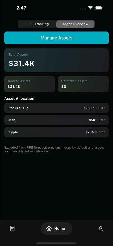 Fire Path asset management screen